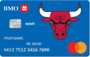 BMO Bulls Debit Mastercard. This card is branded with the Chicago Bulls logo